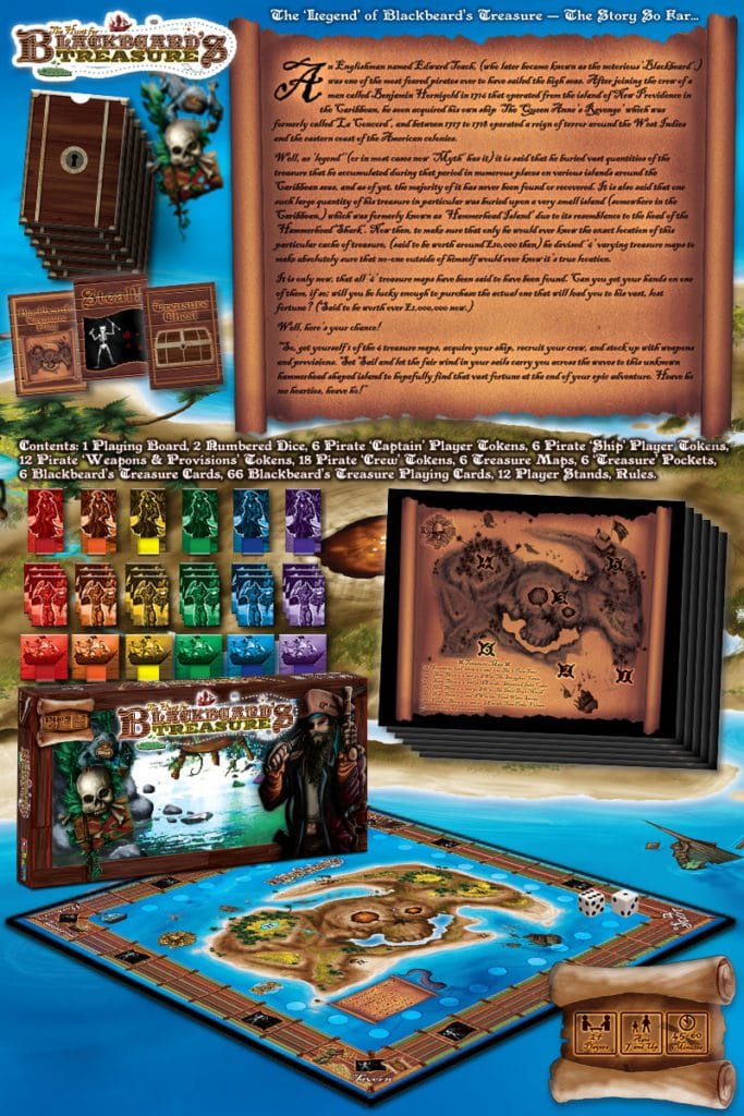Hunt For Blackbeard's Treasure Board Game