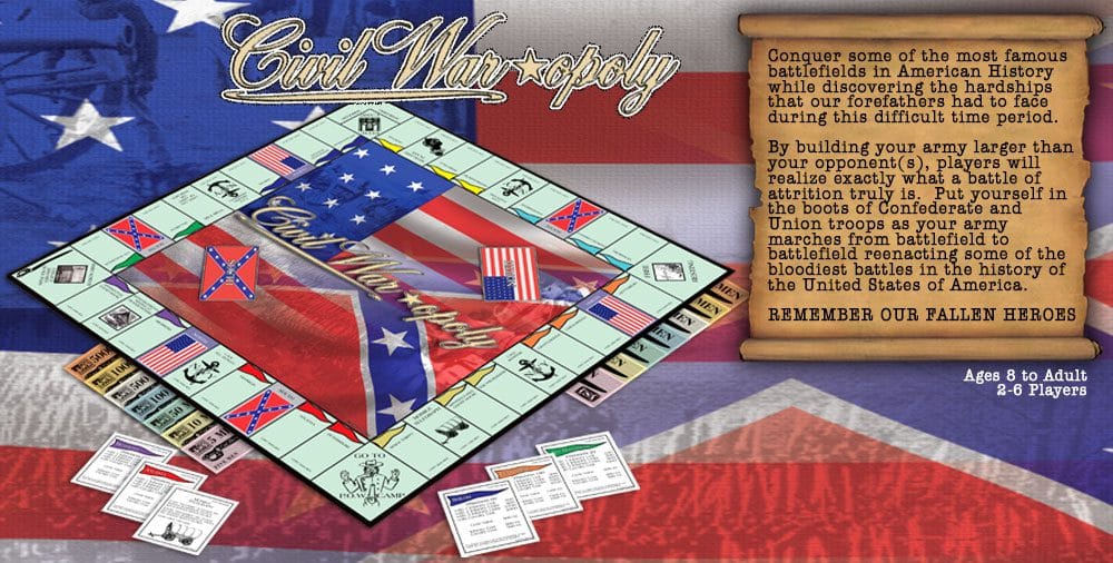 Civil War-opoly - Civil War Monopoly Styled Game, Civil-War Monopoly, Civil-War-opoly