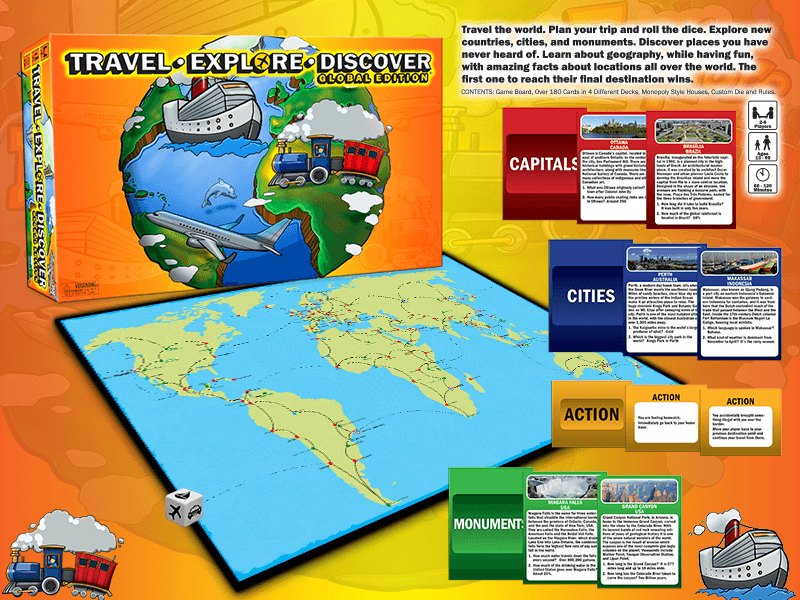 Travel Explore Discover Board Game